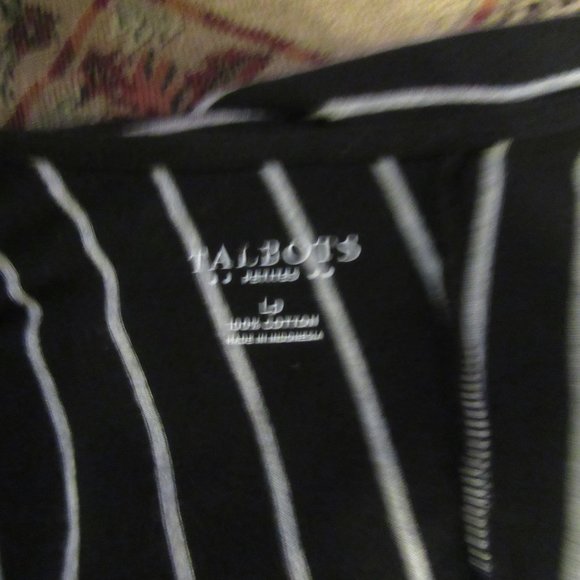 Talbots Petite Striped Open Cardigan Size LP - Picture 3 of 5